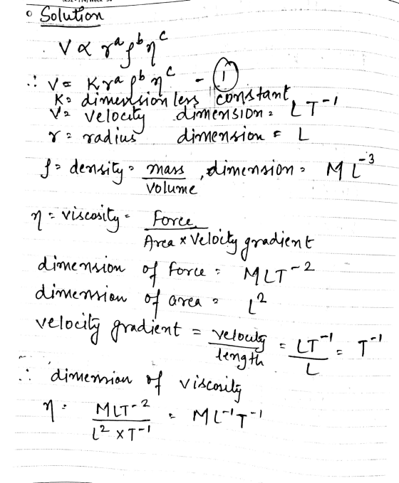 C o o Solution Vaga ve Krapbne ko dimension less constant V dimension LI- ra radius dimensions L f-density - mass dimension-