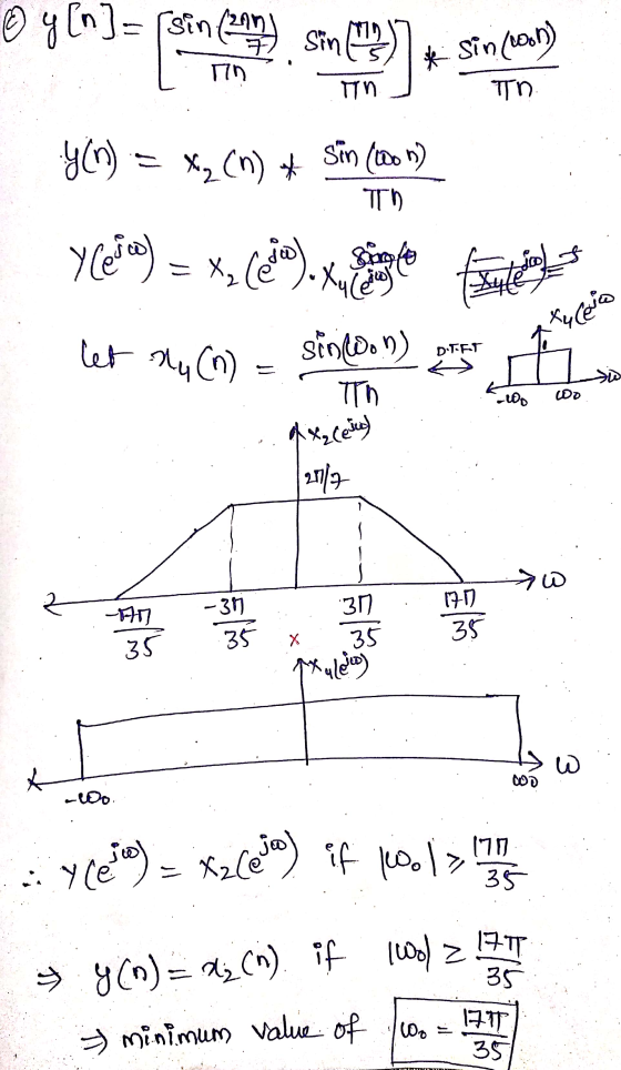 6 g [n]= (sin (2011) Sin ( * sin(n) Tin ТИ TO y (9) = x2 (n) * sin (won) TTD ylema) = x, Celine ). Komente اقے وني* let na (n