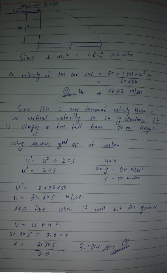/4 r1 sinrt this is only Lloyizenkl vet。 velocity e ! h 120h ver tral velouty Yo rt using Newtons 1 ce 91305 9. 2.1g니