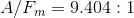 A/F_m= 9.404:1