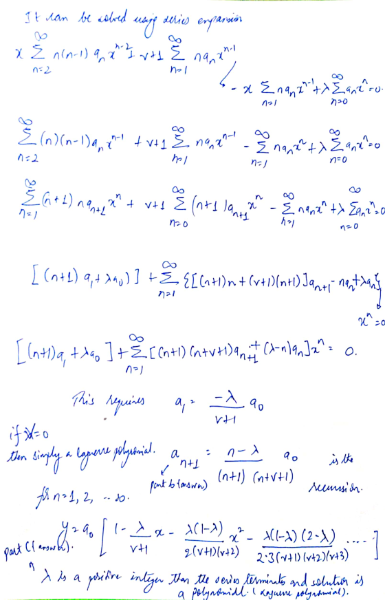 It can be adered elved using deries expansion nal x Z n(n-1) 9 x Intl wth E nanah -x Enanan t Zanaro Las 121 no En)(n-1) an