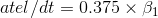 ateldt = 0.375 x 81