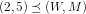 (2,5) \preceq (W,M)