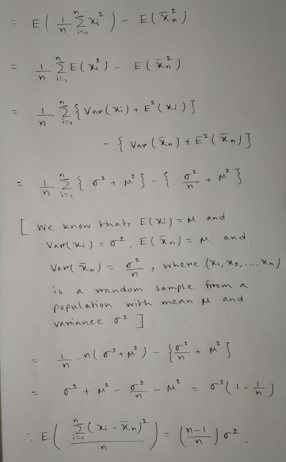 nに( We know l-n ah E(χ):M and saandom sample firom a Populahon wiHuYn e a n μ and vaianee 2 Xin