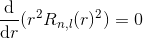 \frac{\mathrm{d} }{\mathrm{d} r}(r^2R_{n,l}(r)^2)=0