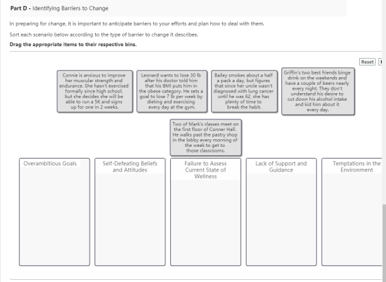 Part D - Identifying Barriers to Change In preparing for change, it is important to anticipate barriers to your efforts and p