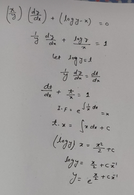() (lama) + (logy-x) -. ģ un loge 1 let logget 2 I. fa en t. x = Sede + c (logy) x = 8 to lej = 4 +ся 2 + ca ē