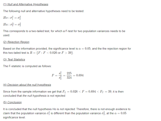 (1) Null and Alternative Hypotheses The following null and alternative hypotheses need to be tested: Ho:o = ož Ha : 0=o This