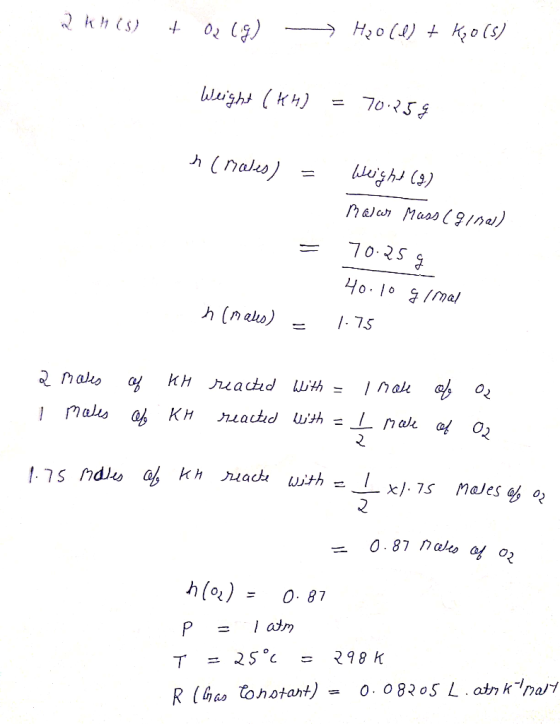 RI! (s) + O2 (9) - > H2O(l) + ķ015) Weight (HH) = 70.256 in c notes) = Weight (9) / ا (6 / له // و م = 70.259 40.10 g 1 mal h