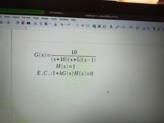 La viendo la pantalla de Franklin Kuonqui Ver Opciones at View Insert Format Page Shape Tools Window Help Untitled 1 - LibreO