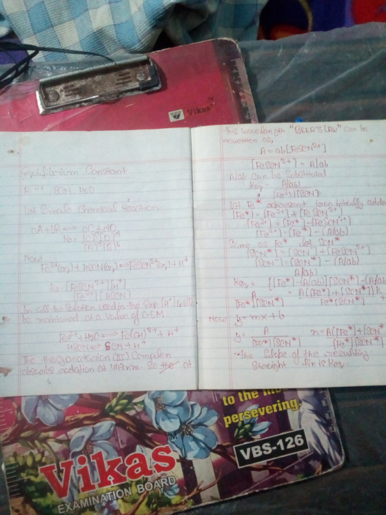 yi equilibrium Constcent. Fest , 8CN HOO let Simple Chemical Reaction. A+bB cC + dD ke - Scholar this waveden oth BEERS LAW