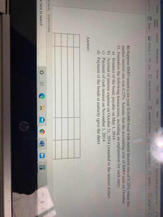 Home Insert Layout References Review view Help Table Open in Tell me what you want to do Table Picture Link New Comment Heade