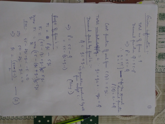 : 4d m Gisen iybrunatia Tatal no Demaud P= 55- -fa the ueral deumand fenetin Heme Cot functia 8ead fun )=5i Tetal markat Dewa
