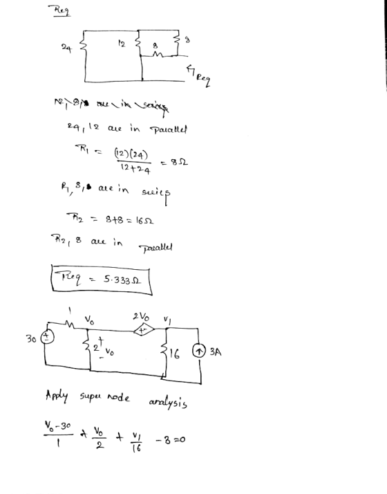 Pe 1212 12+24 , 9 .. 5.333 Ω O V 2. 1) 3A Apyupu hode si V -30