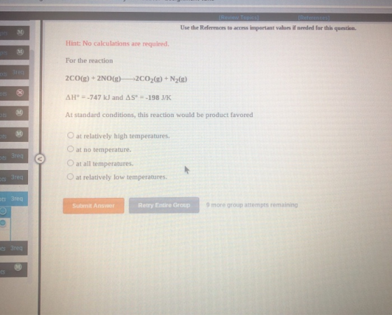 Review Topic [References Use the References to access important values if needed for this question. M Hint: No calculations a