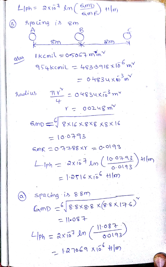 8 6 = 3.0793 o-OL93 = 1.aric xst t廾们 a) spacing is 8 8m) |1.087 OO93