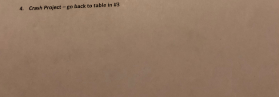 4, Crash Project-go back to able in #3