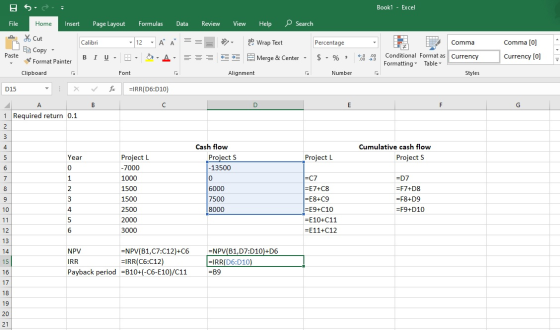 Book1 - Excel File Home Insert Page Layout Formulas Data Review View Help Search Calibri 12 AA ab Wrap Text Percentage Comma
