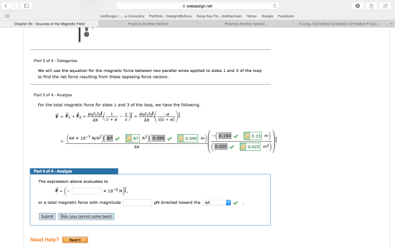 We will use the equation for the magnetic force be