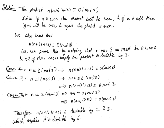 is even. Solution. The product ninti) Int2) E 01 mod 2) Since if his even the product will be even, & if he is odd then (M+1)