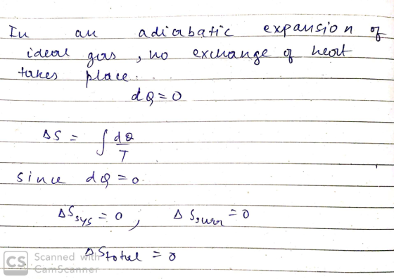 Ти си дошоbаtѕ еxрамо и от ideal gas, no exchange of heart - takes place. --- dg=0 AS = I do . . since deq=o. As sys=0 ; As