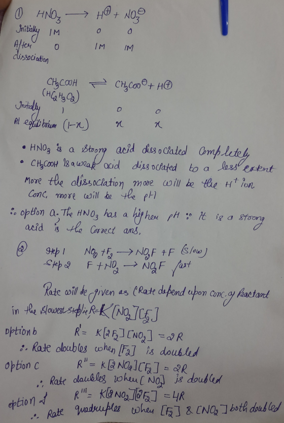 (0) HO H After cissociation 0 IM IM 0 0 AH N a • Cty come back to my u Rate quadruples when [Fa] & [NO] both doubled HNO₃ NO,