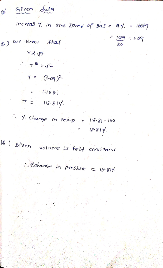 Givendata 2o : S ..· y.ctange in temp : 118.8-oo .81 I8 ) siven votome is elcons tank