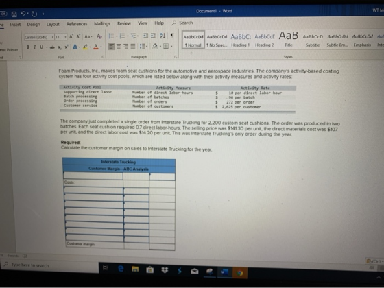 Documenti - Word WTM Review Search OB 20. me Insert Design Layout References Mailings Calibri (Body) - 11 A A Aa A E at Porte