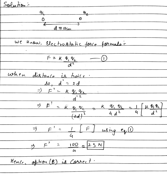Two Point Charges Are Separated By 10 Cm And The Attractive Force