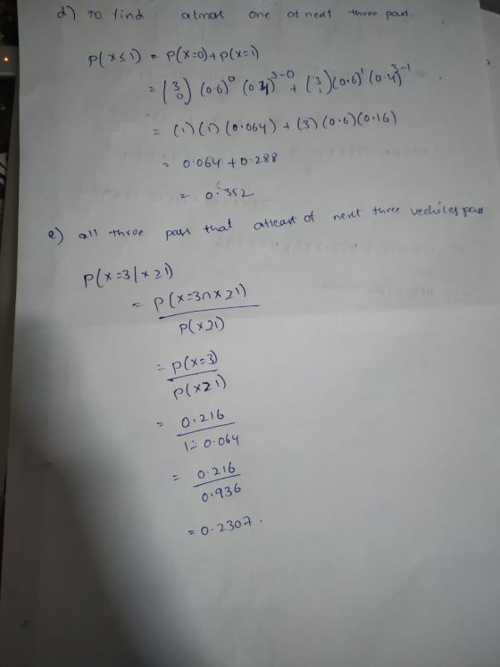 dTo find atmort One od nent three paun Plx PlX-) Plxe) O700.064) (3) (o.6)(0.16) 1 O064 0 288 2 all three nexit three veeutey