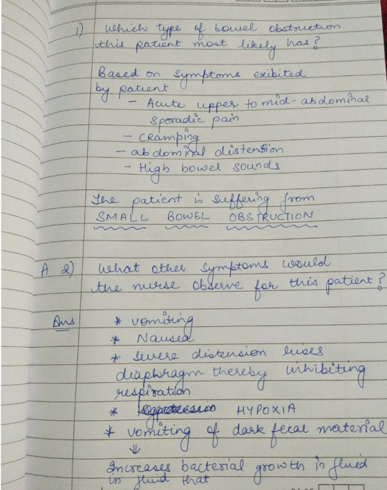 this patient Based on moat ha: ? llfee), to nucl-abdominal CRambio ol is tensio Hiab bowel sounds SMALL BowEL OBS TRUCTION usaulsl o this patients we l meterial Vomu IS
