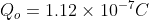 Qo= 1.12 × 10-C