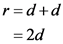 r dd
= 2d
