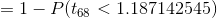 =1-P(t_{68}<1.187142545 )