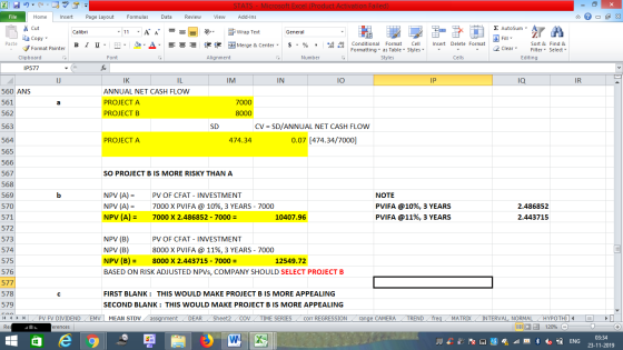 - 2x Σ AutoSum : A Cell Styles Insert Delete Format Fill Clear Sort & Filter Editing Find & Select Cells STATS - Microsoft Ex