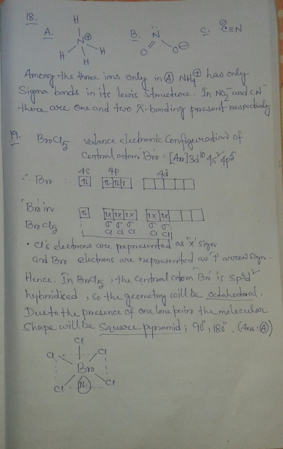 A. V. B. c. EEN H Among the three ions only in A Nho has only Sigma bonds in ite lewis Structure. In No, and CN- there are on