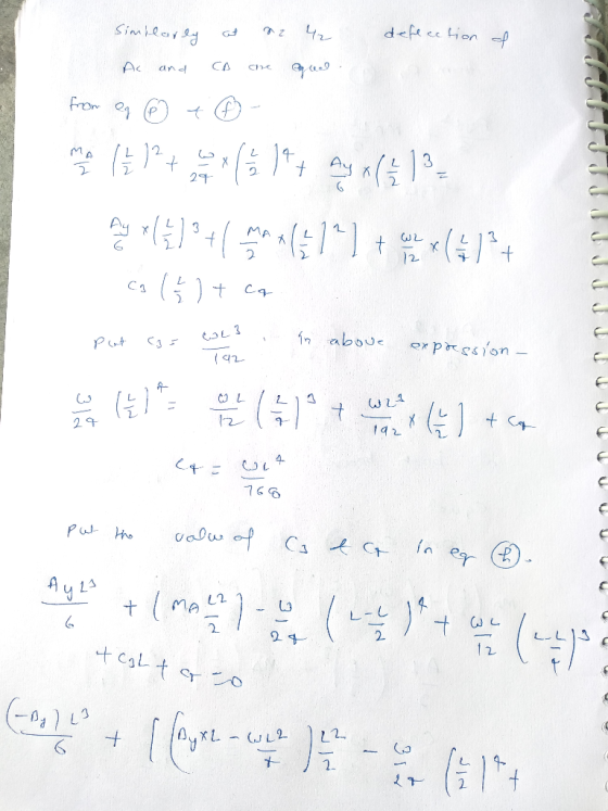 Similarly at az 42 deflection of Ac and CA ane que from og @ to- M a 13 ]2+ lo ltt my n (13 my (2 tl + + Ca li lt ca. 3 put