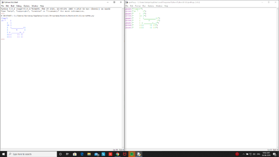Python3.6.2 Shel File Edit Shell Debug Optium Window Help Python 3.8.2 (taga/v3.8.2:7b3ab59. Feb 25 2020, 22:45:29) [MSC v.19
