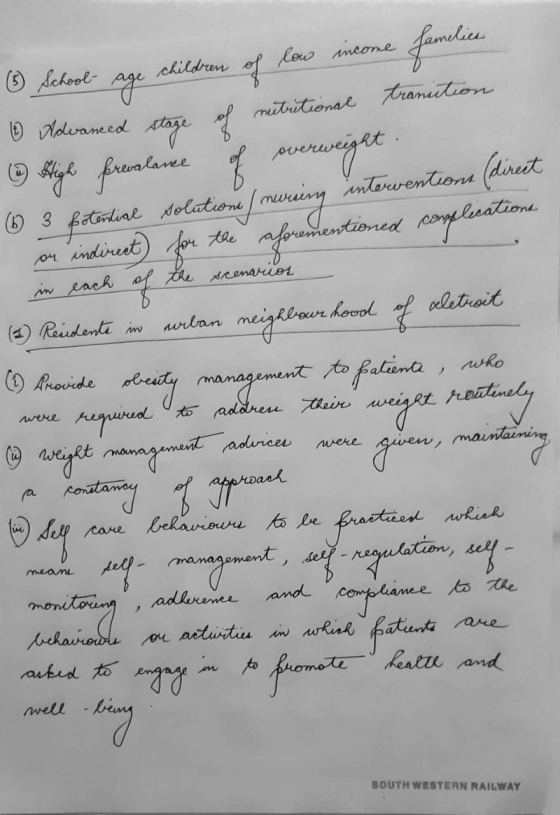 mco Wren 6 School- age children of low income familien 6 Novanced stage of nutritional tranution (m) Sitigh frevalence of ove