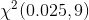 \chi ^2(0.025,9)