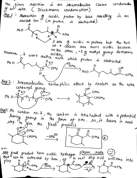 g in an Meo O Me are Howevu / Me o og ome Pome Meo ra H in next step acid will come into given reaction is an is an intramole