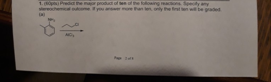 1. (60pts) Predict the major product of ten of the following reactions. Specify any stereochemical outcome. If you answer mor