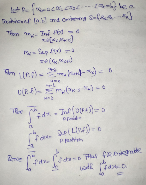 Let P = fx= a (x LG L- - - - 200=b} be a Partition of [a, b] and contraining S={8, } Then my=Inf f(x) = 6 BACAK, XK+1] mx = S