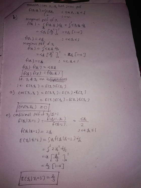 solutich i lety, I have joint pdf flerid 1 =Skyida sosyaital .To Morginal pdf ory fin ) = Sfruit jdy = 849, z dhe = sy, [2] =