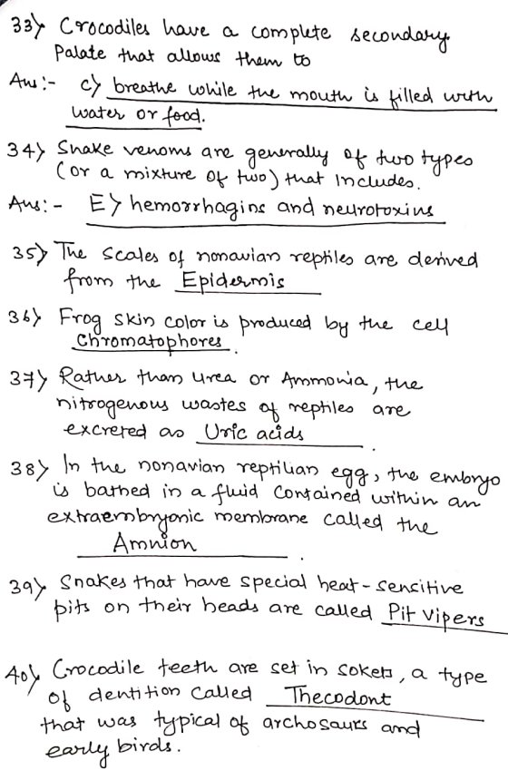 337 Crocodiles have a complete secondary palate that allows them to Ans:- cy breathe while the mouth is filled with water or