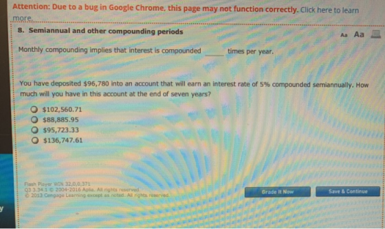 Attention: Due to a bug in Google Chrome, this page may not function correctly. Click here to learn more... 8. Semiannual and