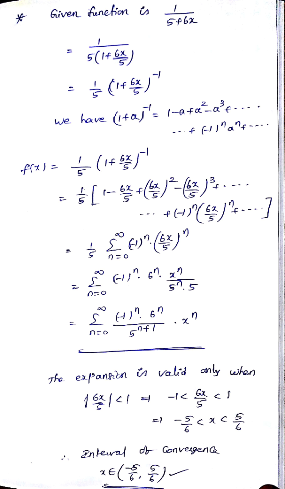 Given function is seek - 5(190) -Ś (146x) we have (14Qj7= inafažapa.. Fr,&fure fras= f(x) = (1+63] = $ [1-63+(6x)=-(62) ....