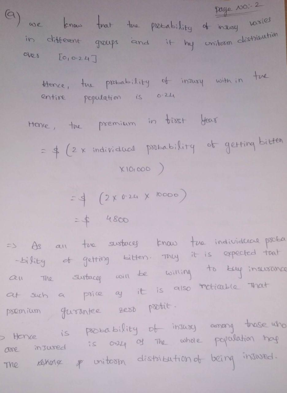 Page No - 2 a 7 we in over know that different groups [0, 0.24] the and probability it has of insusy uniform a intury varies