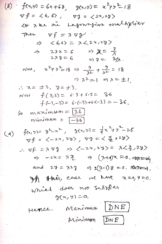 22 (3) finis) = 62464, gen,y)= x²742_18 If = <6, 67, ag=<22, 24) et a be ine. Lagrangian multiplier Then &f=nog. ... >> <6,67