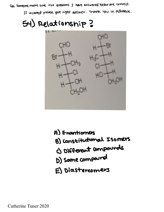 Can someone make sure the questions I have answered below are corect. If incorect please give right answer. Thank you in adva